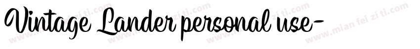 Vintage Lander personal use字体转换